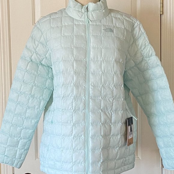 The North Face Eco Slim Fit Thermoball Full Zip Puffer Jacket Skylight Blue XXL